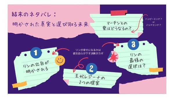 皇居で子供を育て、安定した生活を送る道とマーチンと結婚し、新たな人生を築く道、どちらが幸せ？